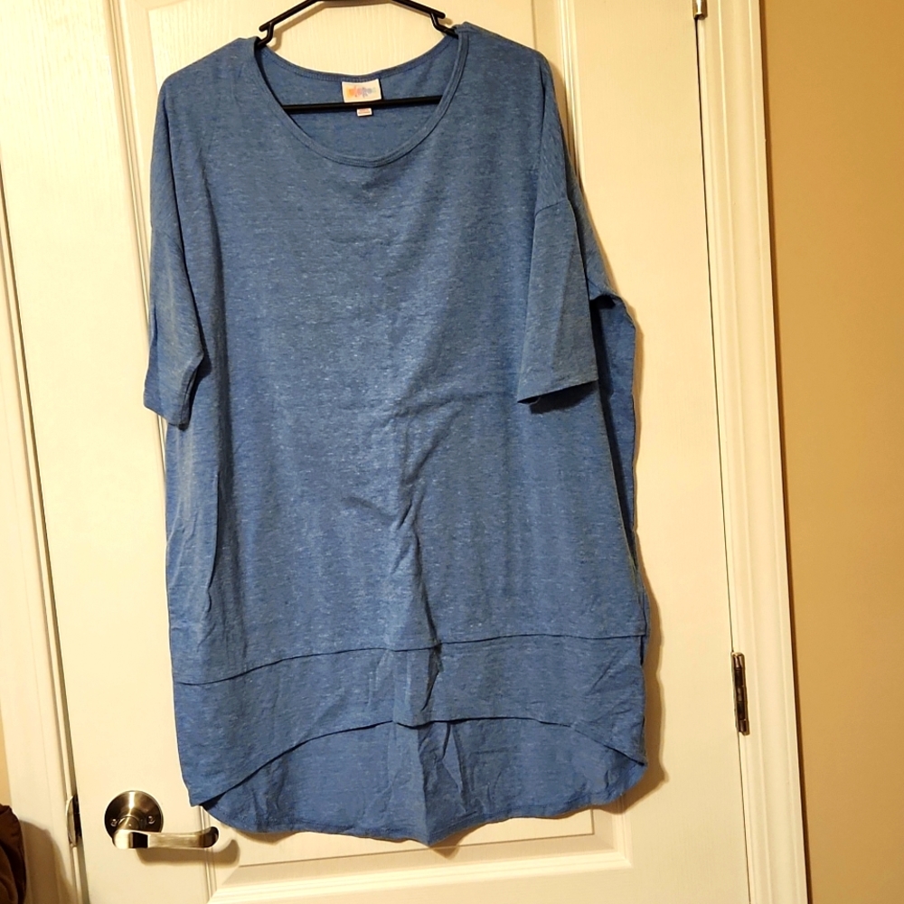 LuLaRoe Irma, size M, Heathered Blue